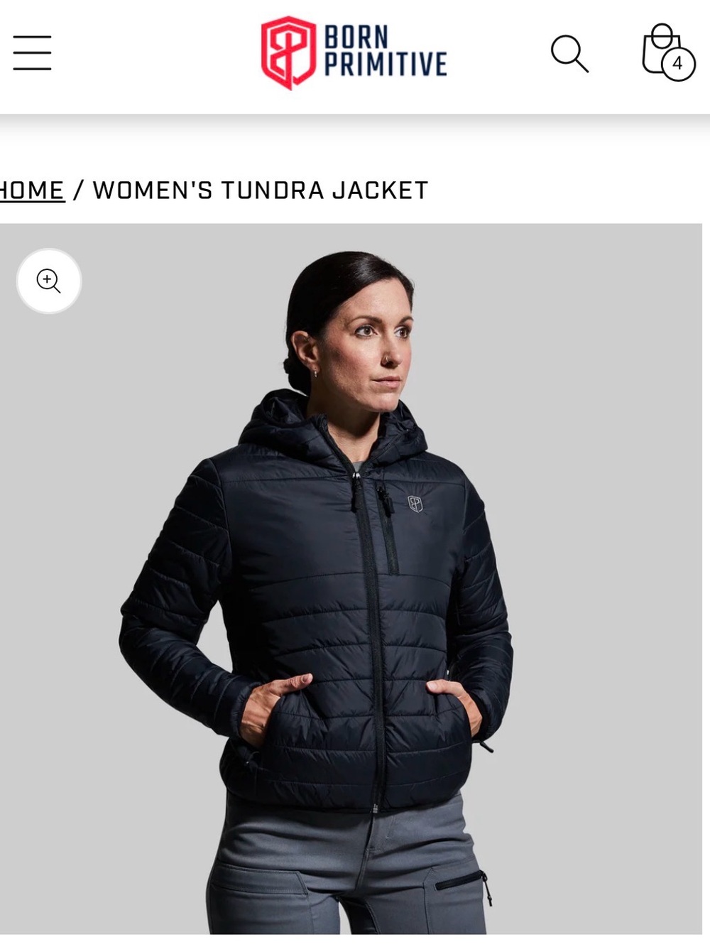 Born Primitive Women's Tundra Puffer Jacket - Black